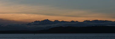 Olympics at sunset, from Point Edwards Park, Edmunds, WA