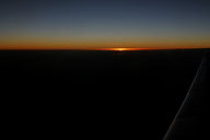 Sunset from the plane on the flight from Seattle